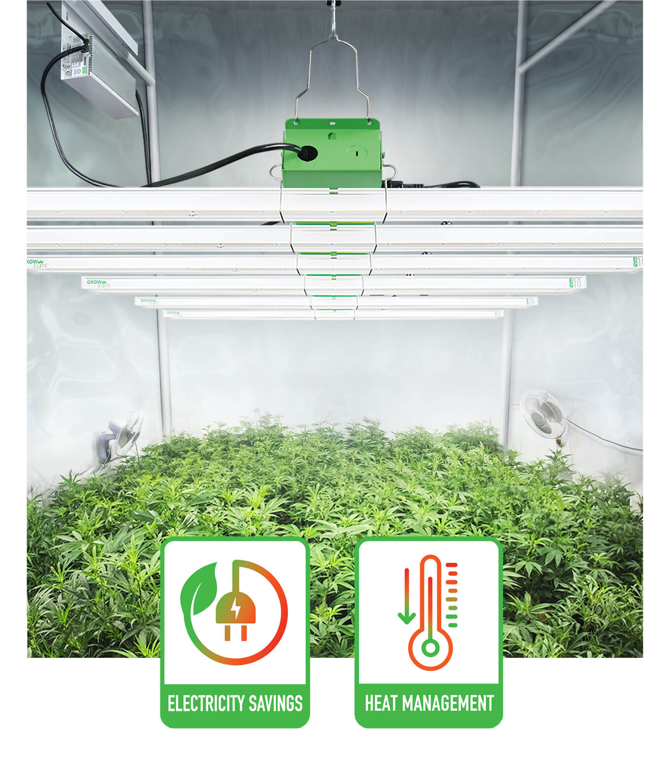 LED grow lights electricity savings and great Heat management | image